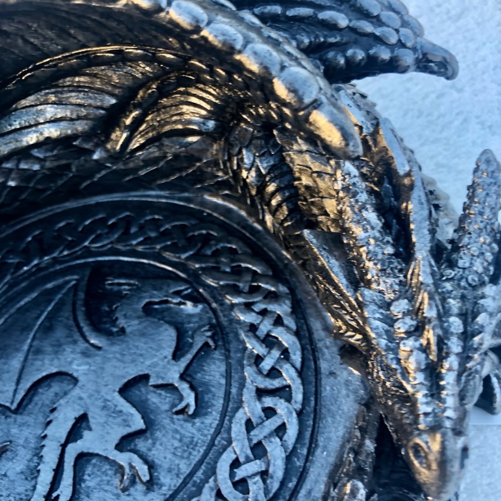 Dragon Coasters Flying Goth Holder -3 Coaster Coasters Set